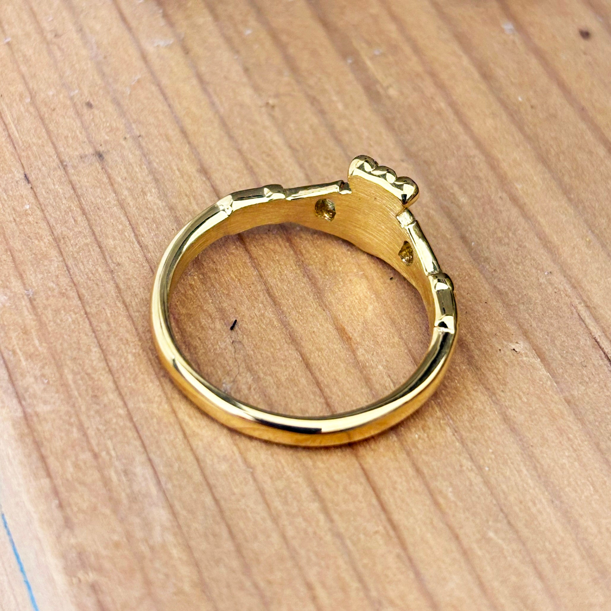 Woman's Small Claddagh in Gold Stainless Steel