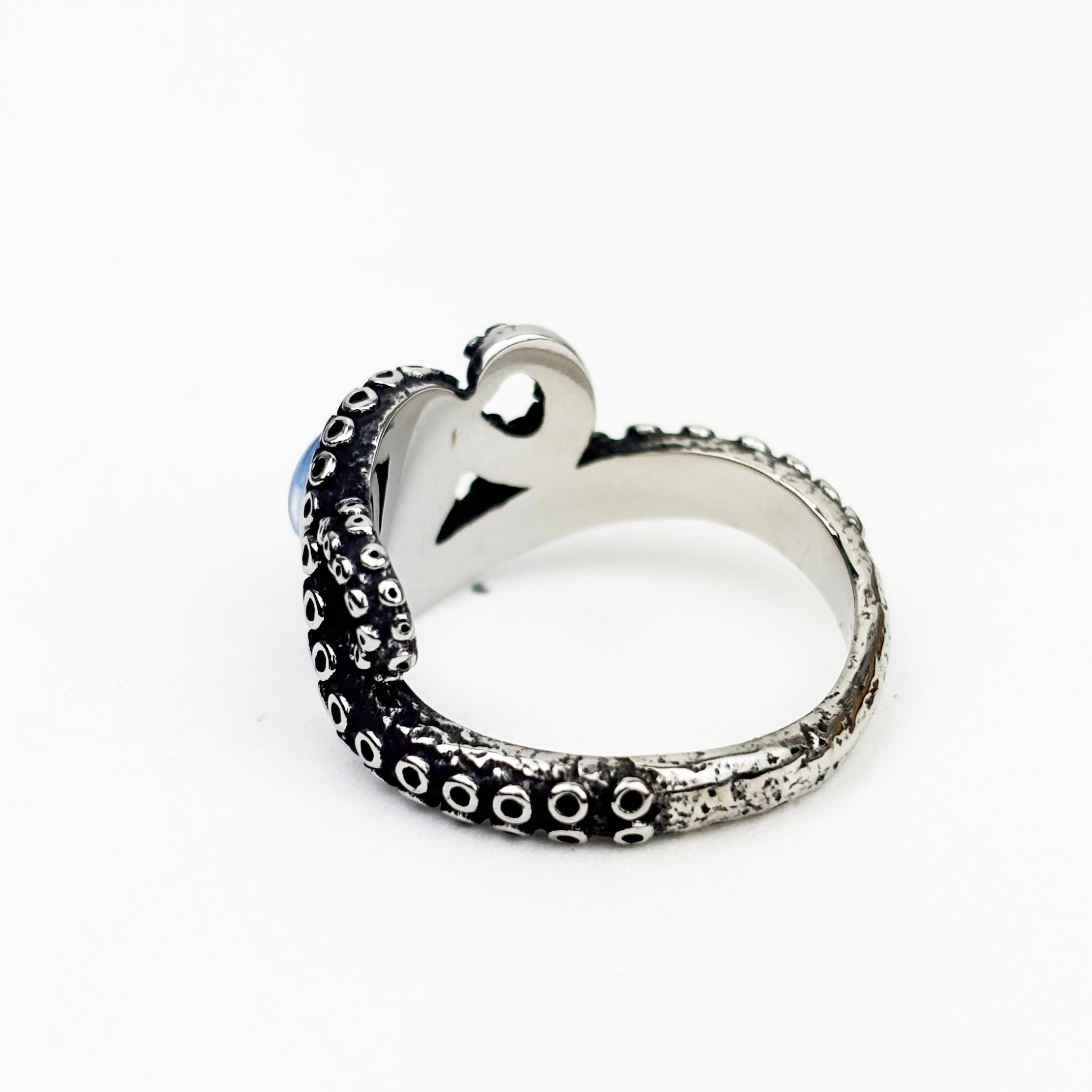 Kraken with Blue Stone Ring