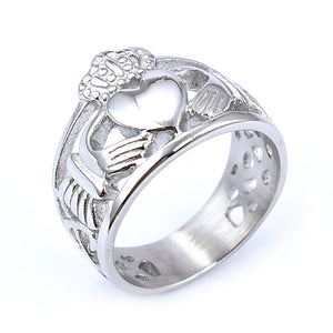 Open Weave Claddagh ring