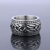 Extra Wide Celtic Knot and Rope Edged Ring
