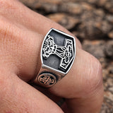 DM-Ring-10508  Thor's Hammer in Relief Ring