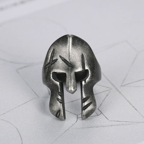 DM-Ring-A-06107 Ancient Warrior Helmet Ring