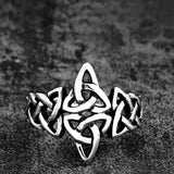 Open Stacked Tri Knot Ring