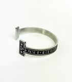 DM-BRAC-016  Men's Stainless Steel Celtic Torc Cuff Bracelet