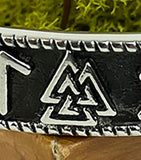 DM-BRAC-025  Men's Stainless Steel Cuff Bracelet Viking Rune