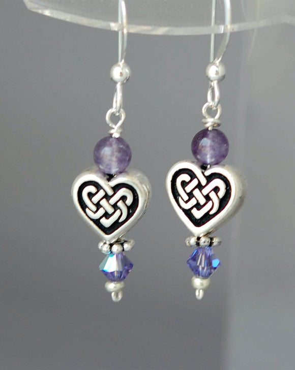 GS380 Amethyst with Celtic Heart Knot