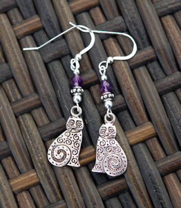 GS388 Celtic Cats with Amethyst