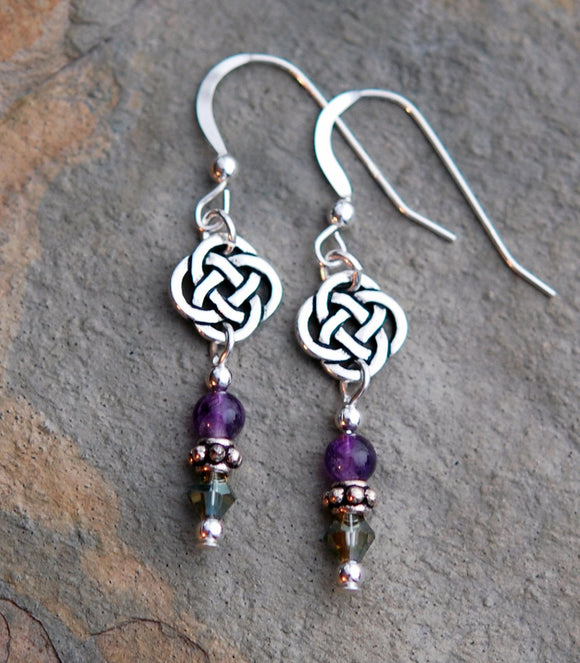 GS564 Round Knot Celtic with Amethyst