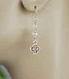 GS669 White Freshwater Pearl with Round Celtic Knot