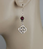 GS689 Red Garnet with Celtic knot