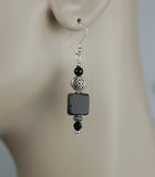 GS713 Black Onyx with Square Tile with Celtic Knot Bead