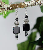 GS713 Black Onyx with Square Tile with Celtic Knot Bead