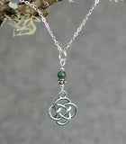 GS715 Emerald with Medium Round Celtic Knot