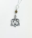 GS758 Trinity Heart Celtic Knot with Gold Details