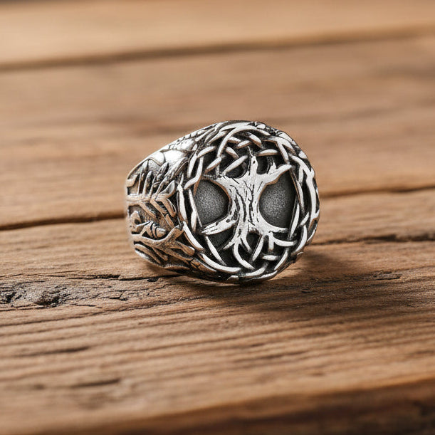 Celtic Knot Tree of Life Ring - Yggdrasil