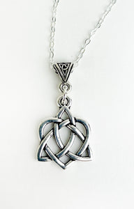 CRU-TriBail04 Trinity Knot Bail with Trinity Heart Celtic Knot